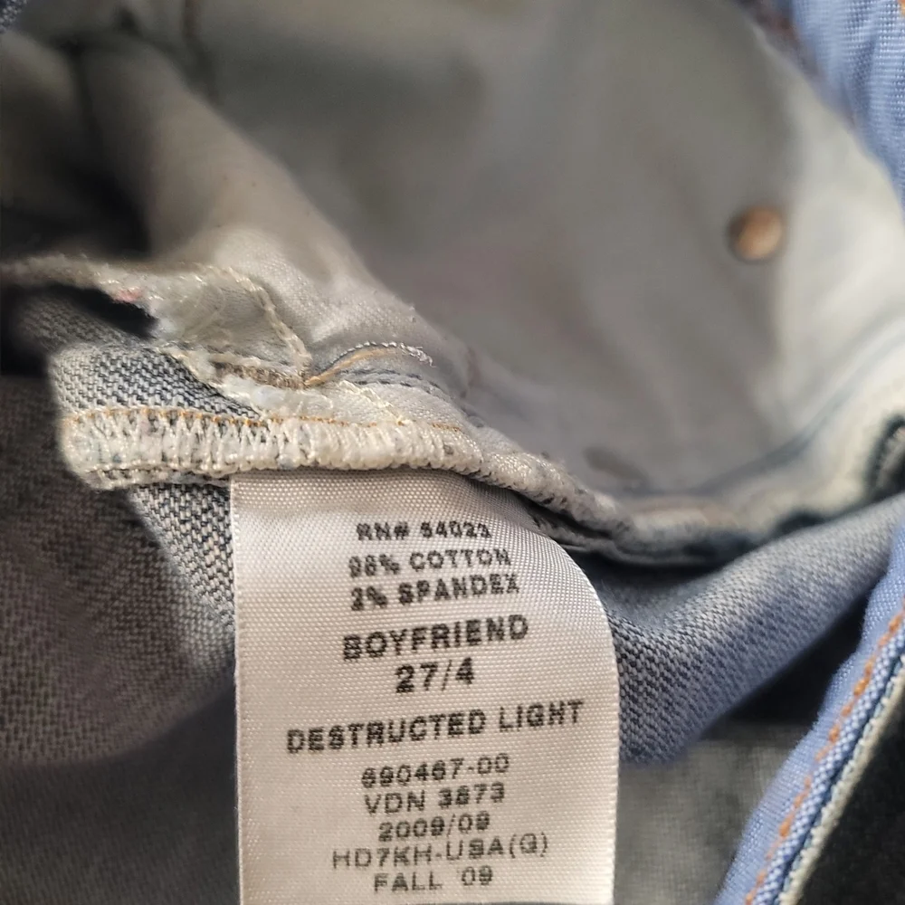 GAP - 27"W X 32"L Blue Straight Leg Jeans Classic Denim - Picture 6 of 8